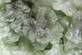 Green Prehnite Crystal Cluster - Morocco #80684-2